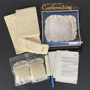 Cross Stitch Originals Candlewicking Kit CWK-1 Dutch Heart Pillow Cover 1982
